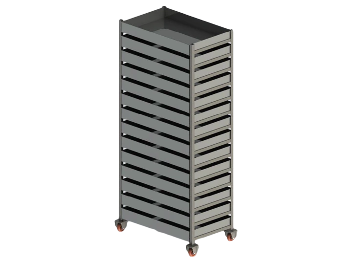 Layered Tray Holding Rack